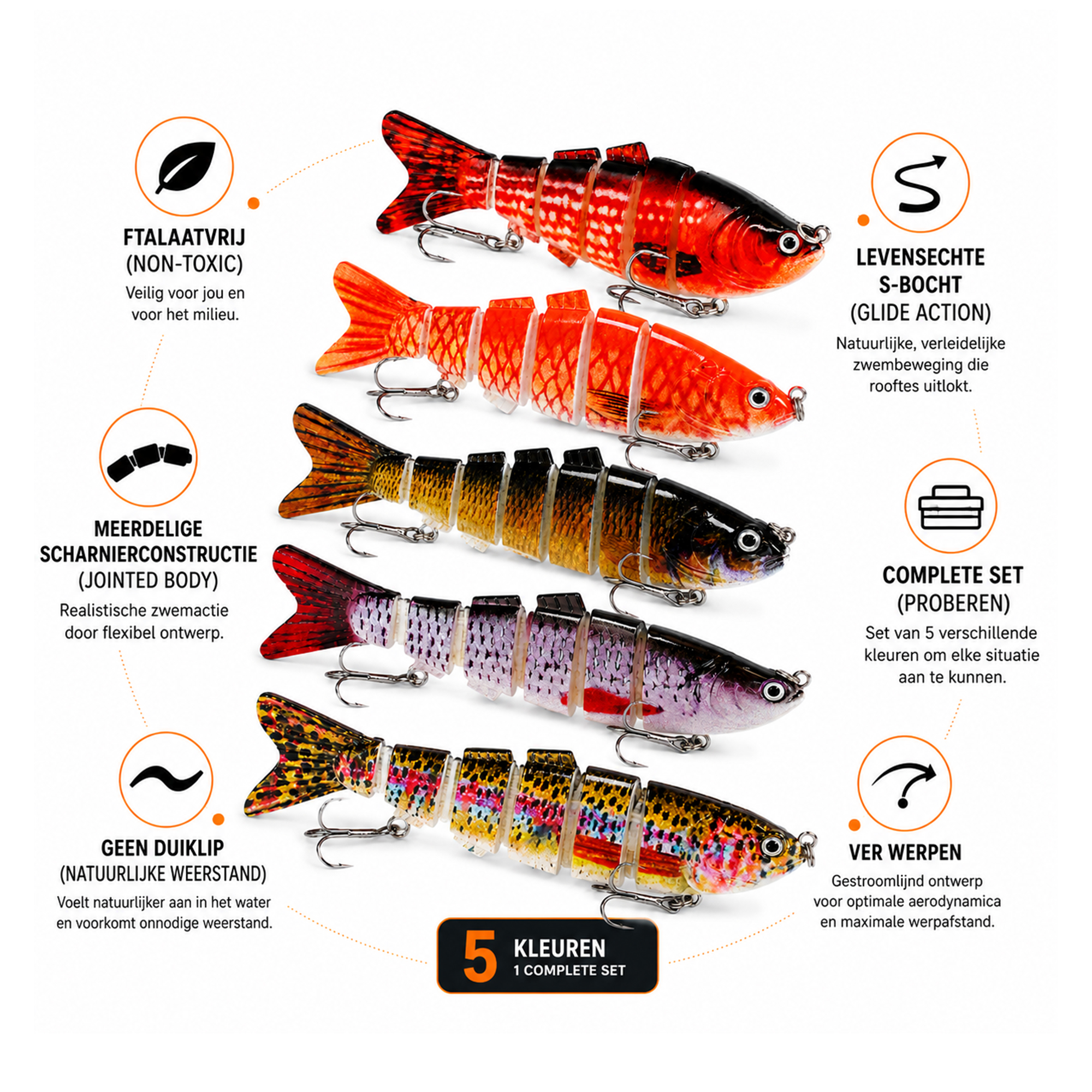 Fish-Xpro Swimbait Kit - 10cm - 17g - Set 5pcs