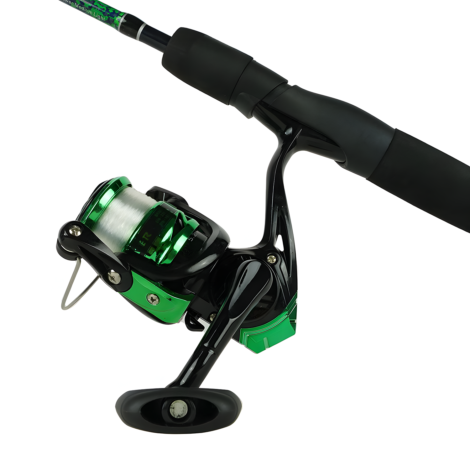 Eurocatch Spinnruten-Set mit Kescher – Komplettes Casting-Ruten-Set mit Rolle und Kescher – 31-teilig – Vert – Angelrute – Geschenkidee