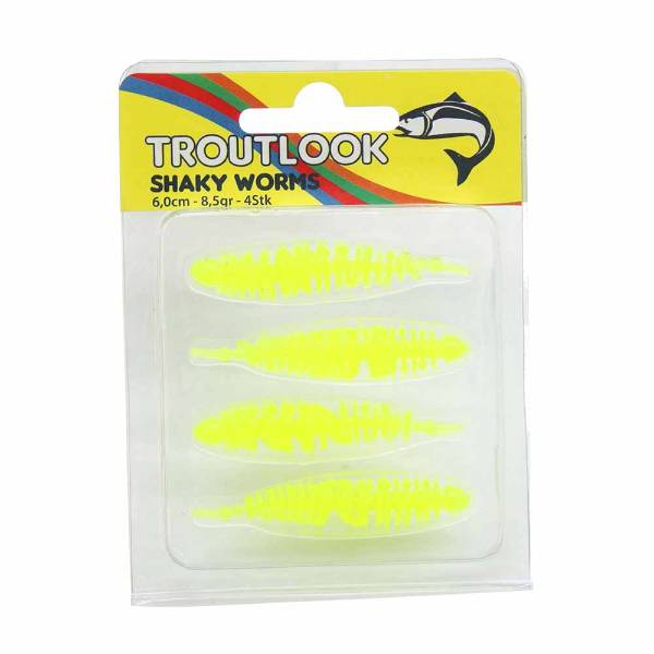 Shaky Worms 6.0cm - Neon Chartreuse