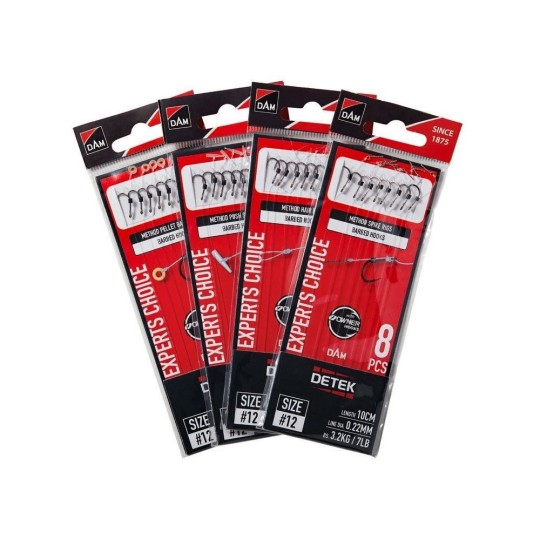 Detek Method Pellet Band Rig - Barbless - # 16 - 0.20mm - 2.5.5lb - 10cm - Bas de Ligne Monté