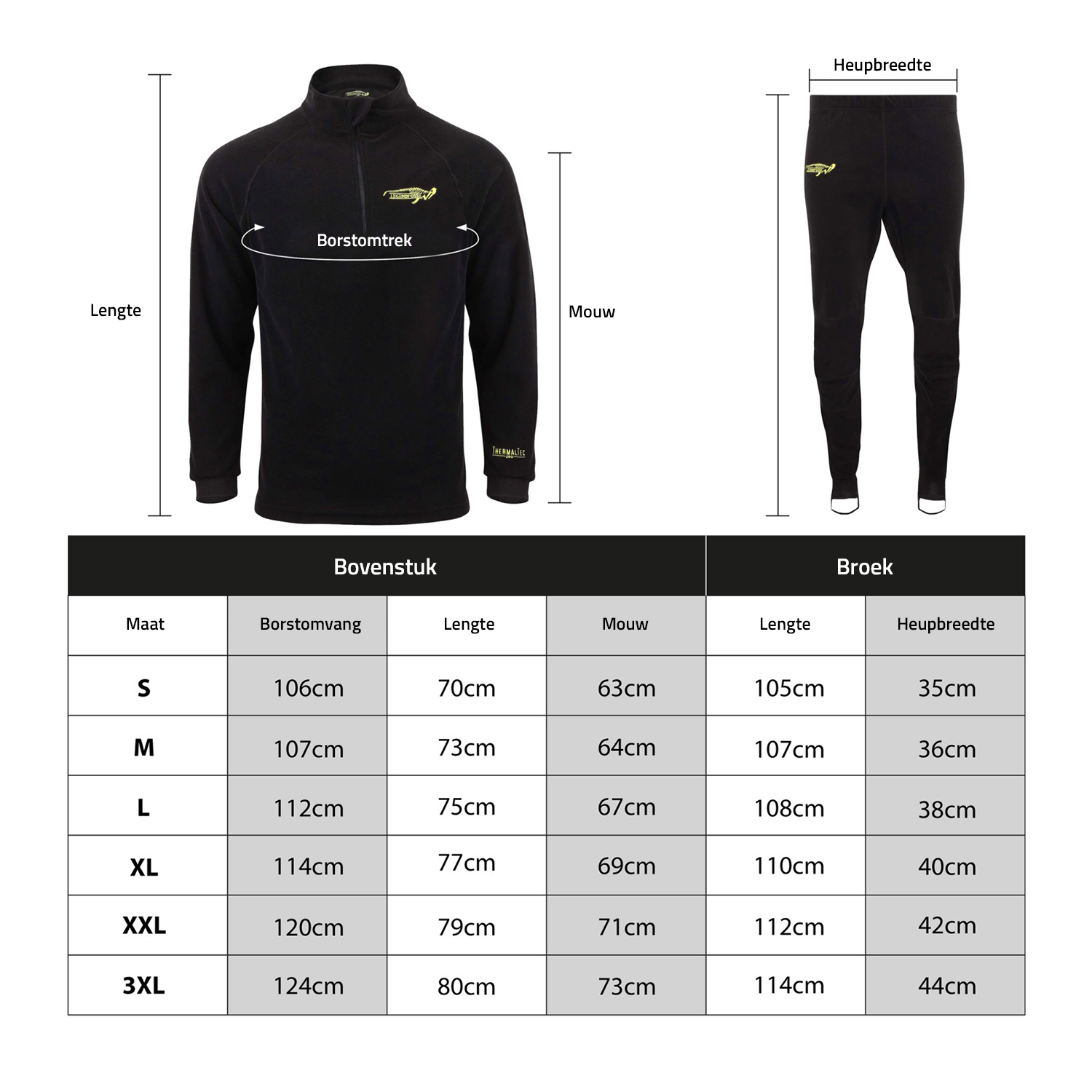 Thermaltec 200 - Sous-vêtements Thermo - Taille XXXL - Ensemble Thermaltec 200 - Sous-vêtements Thermo - Taille XXXL - Ensemble