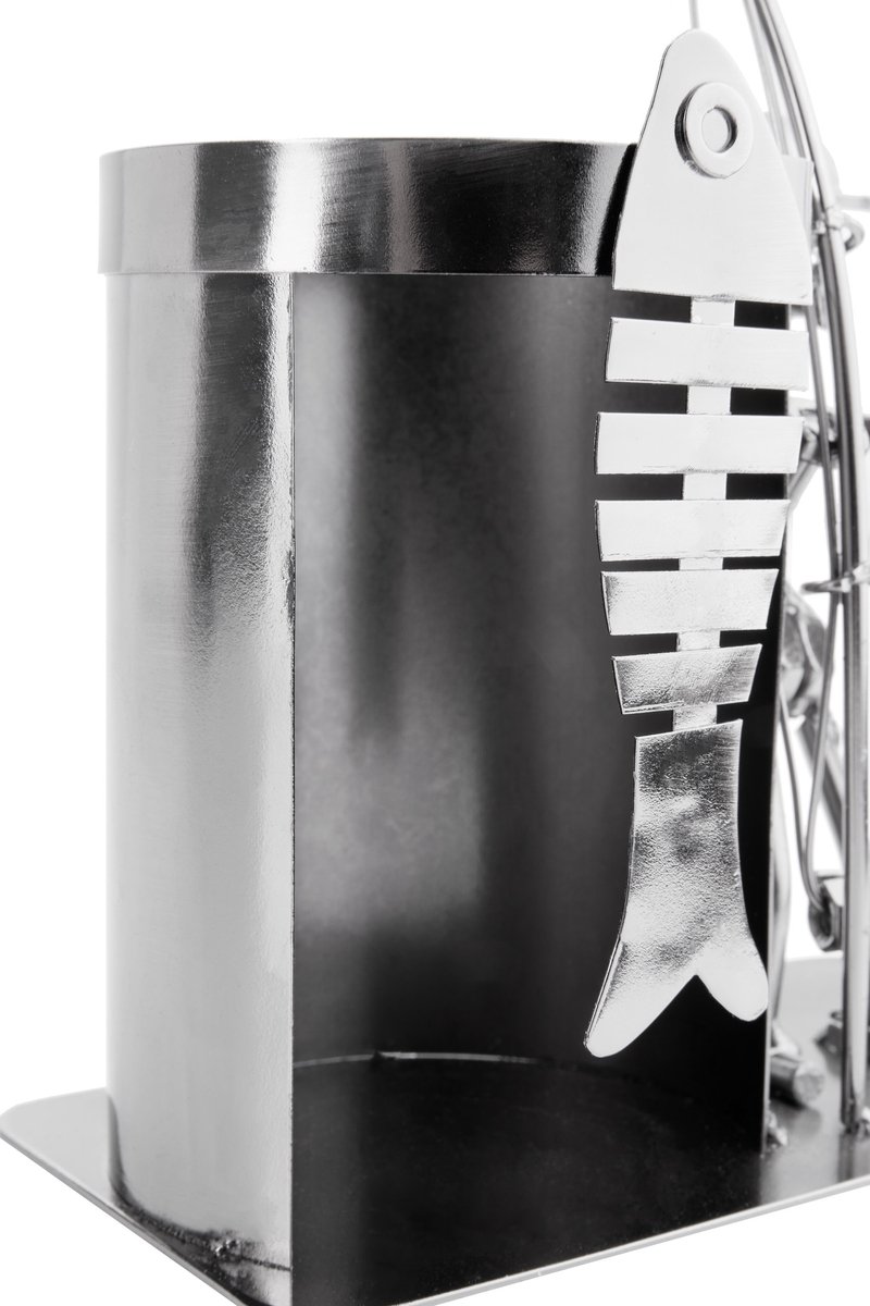 BRUBAKER - Porte-bouteille - Pêcheur homme avec du poisson - Astuce cadeau !