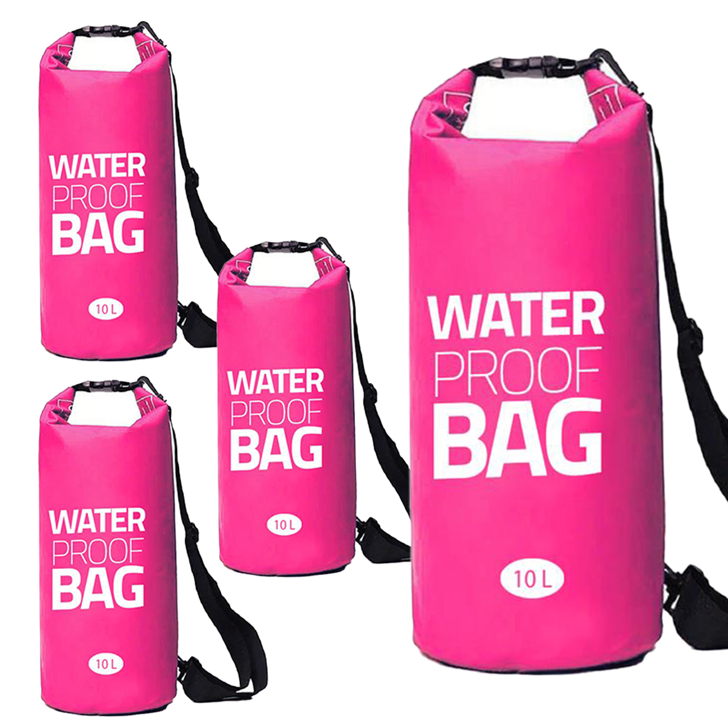 Eurocatch - Sac sec étanche - Sac polochon - Sac étanche - Rouge - 10 litres