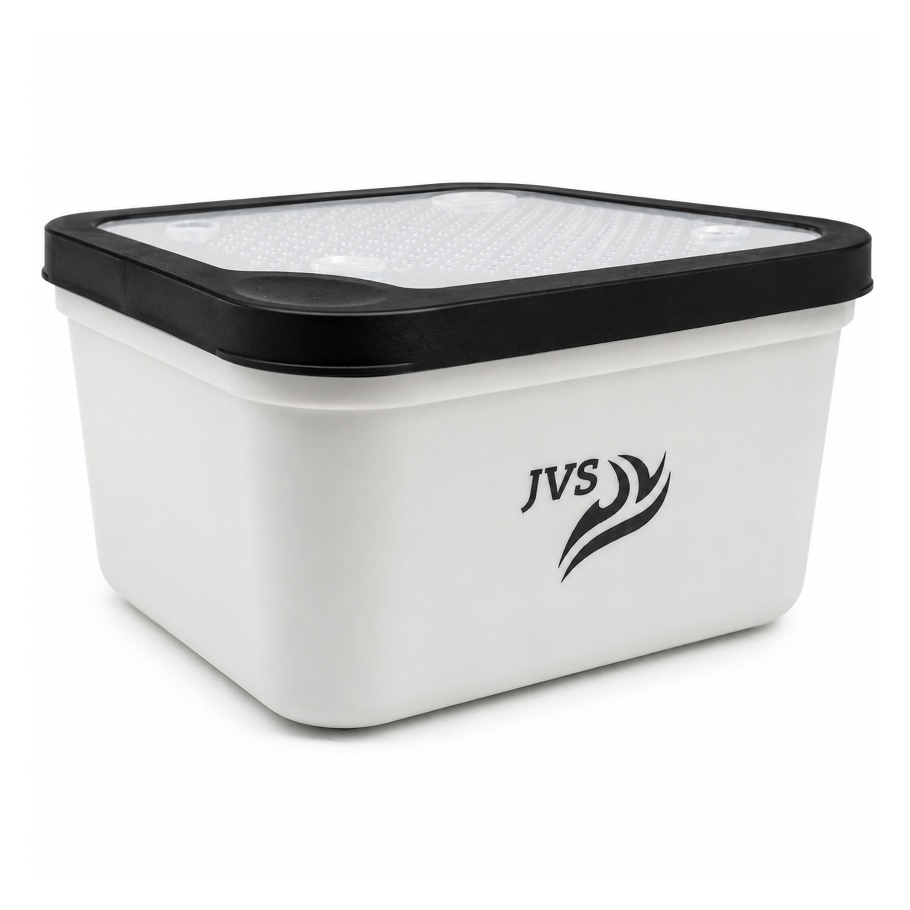 Boîte à asticots JVS avec joint en caoutchouc – tamis à pellets inclus – haute
