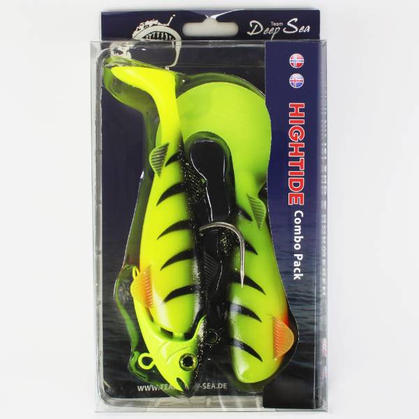 Leurre Souple - Hightide Sea Shad  - UV Chartreuse Ghost - 300g