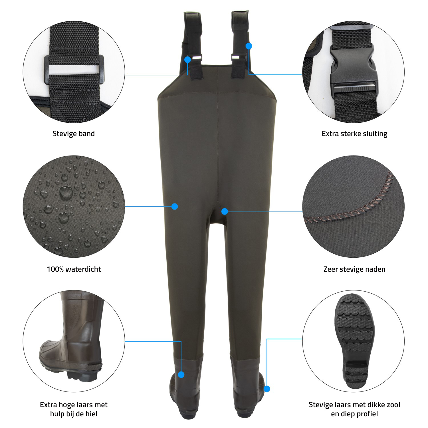 Wader en néoprène Thinsulate 3M - Combinaison de wading en néoprène - Taille 40-41