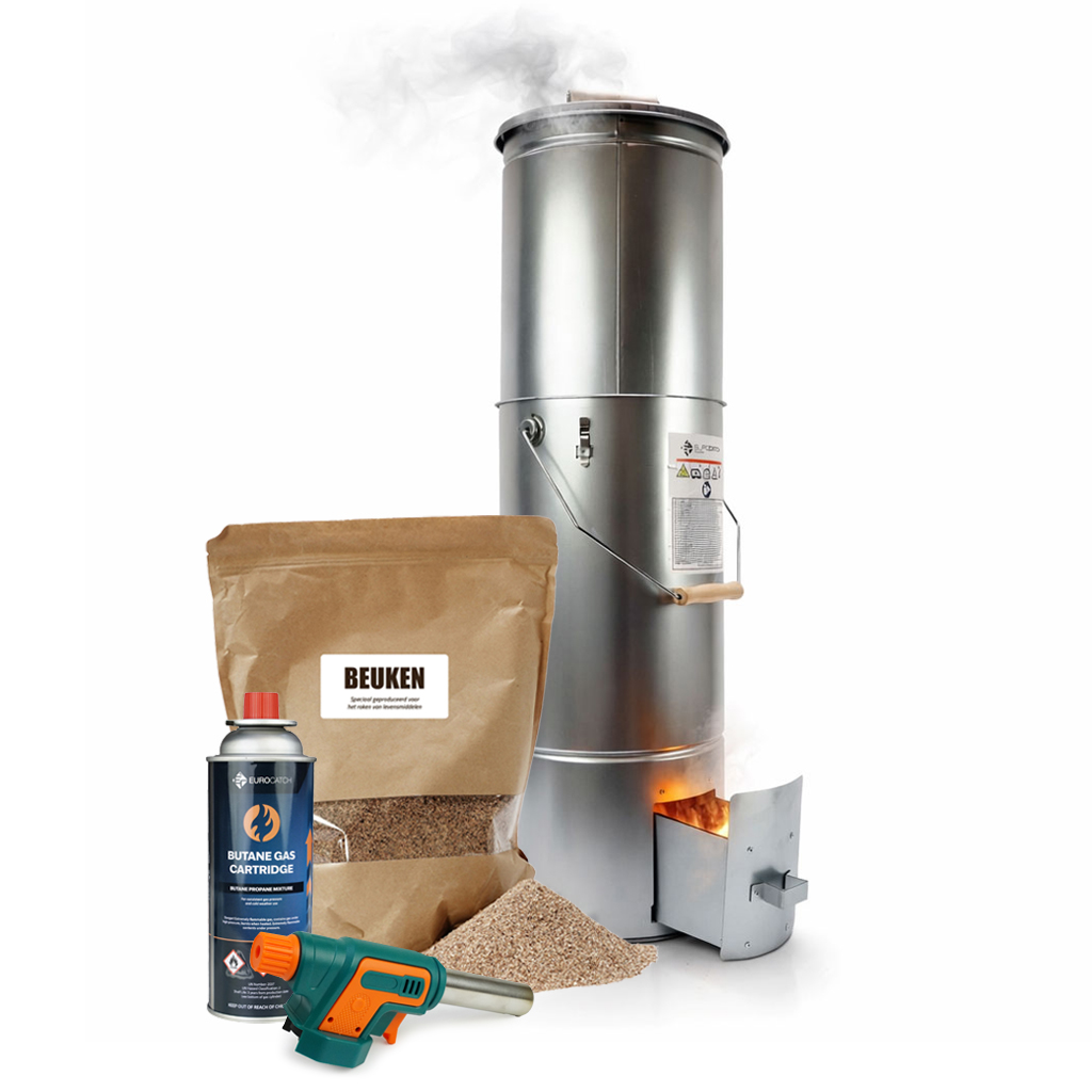Eurocatch Telescopic Smoker Round - Set Complete Mot & Torch
