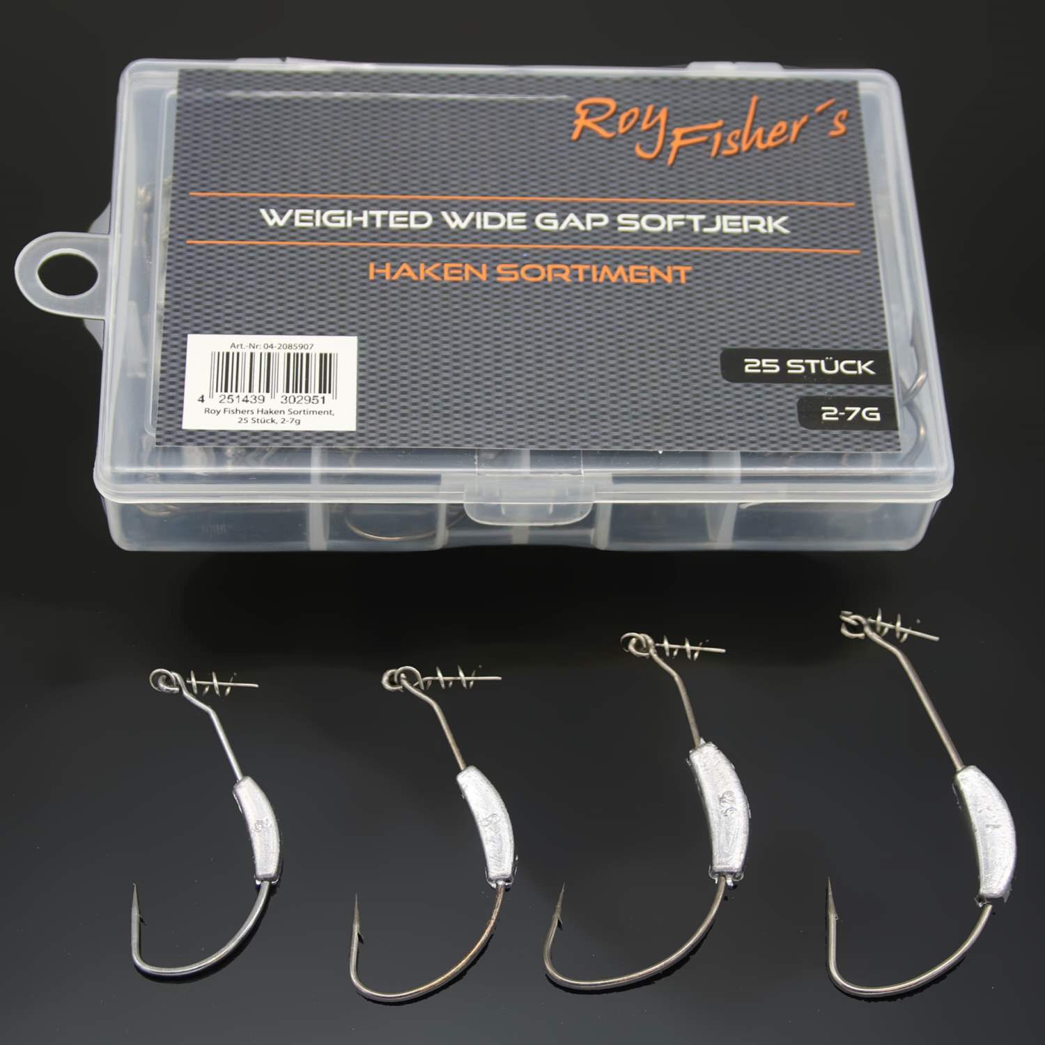 Hameçons Wide Gape Soft Jerk Plombés - Assortis - 25 pcs - 2 à 7g