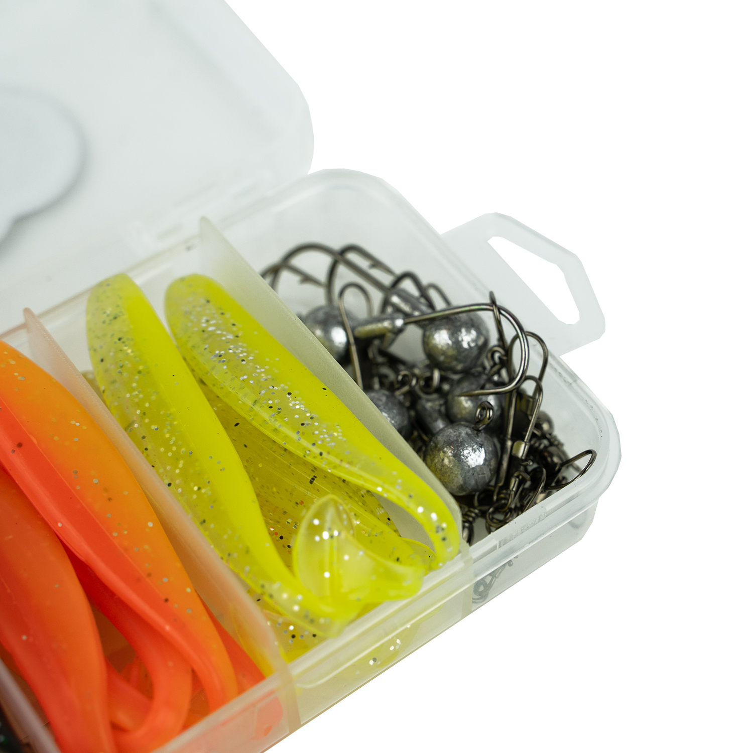 Fish-Xpro Softbait set 36 pièces - Leurres - Shads - Têtes plombées - y compris Tacklebox - Poissons carnassiers - Sandre