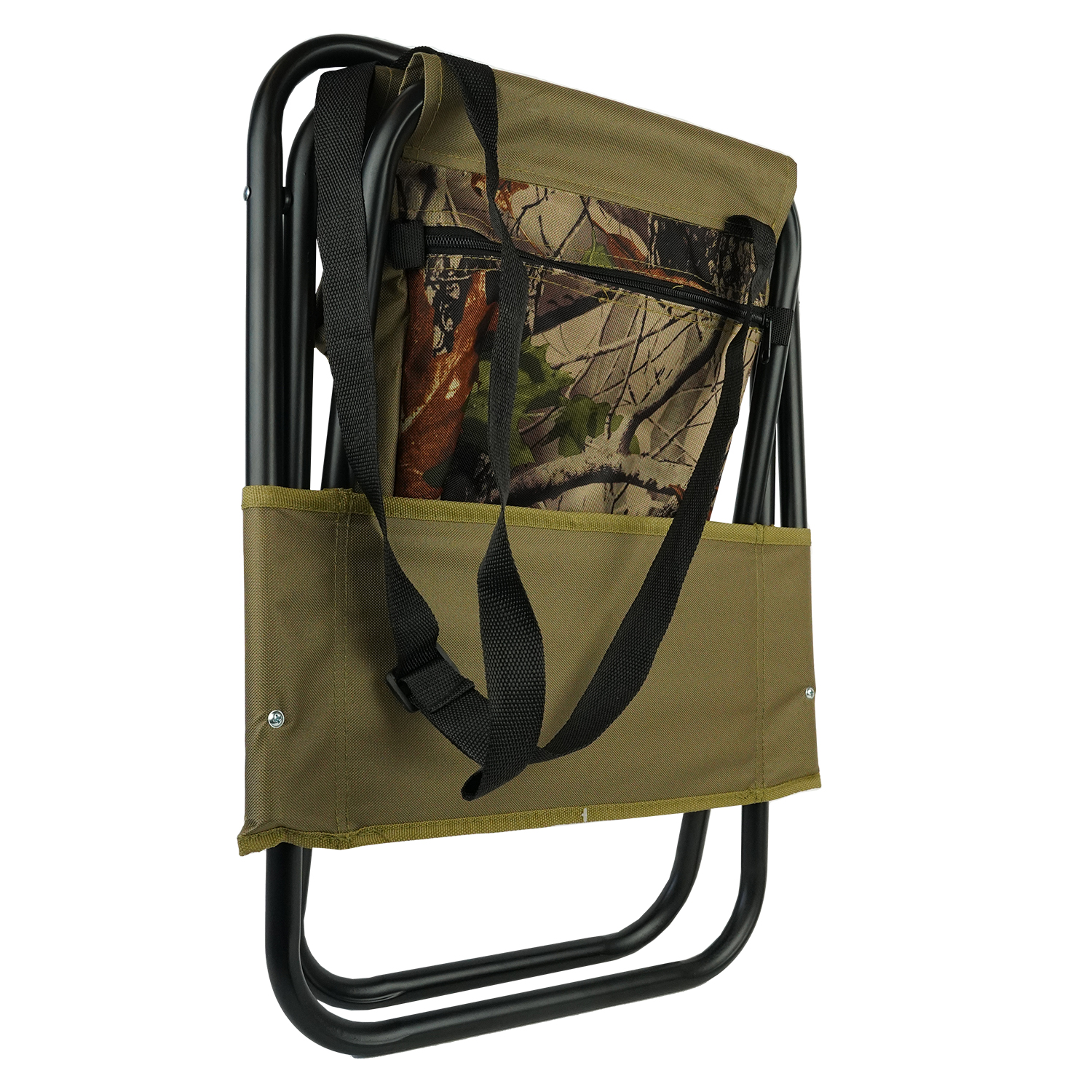 Chaise pliable Eurocatch - Tabouret de pêche - Avec sac et dossier - Camouflage