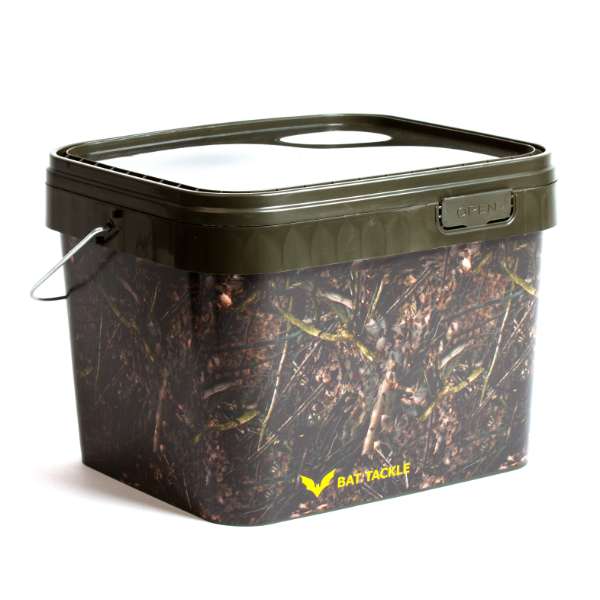 X2 Bat Tackle Camoflage Bucket - Par 3 pièces - 10L - Camo - Seau de stockage - Seau d'alimentation - Seau à appâts - Seau à bouillettes - Seau à appâts