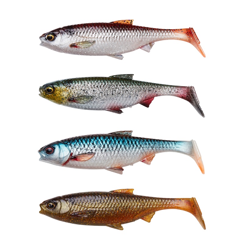 3D River Roach - 8cm - 5g - Clear Water Mix 4pcs - Ensemble