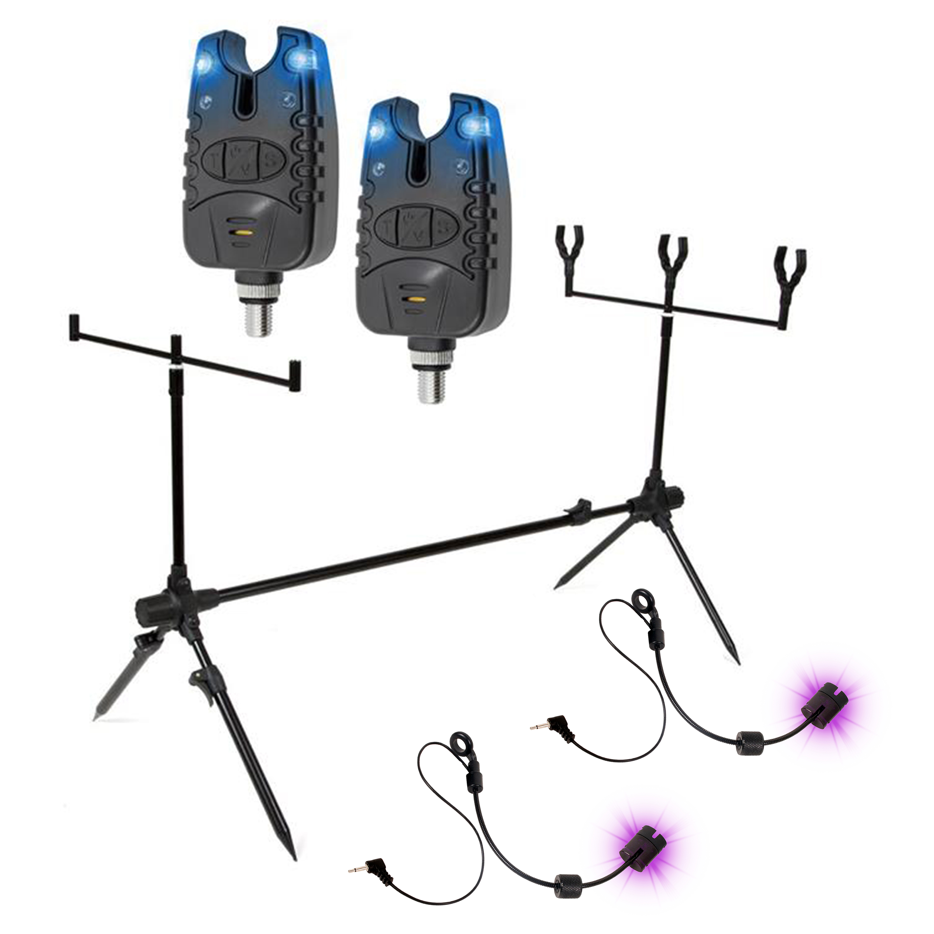 Ensemble de tiges de base X2 - Incl. 2x alarmes de touche et 2x cintres