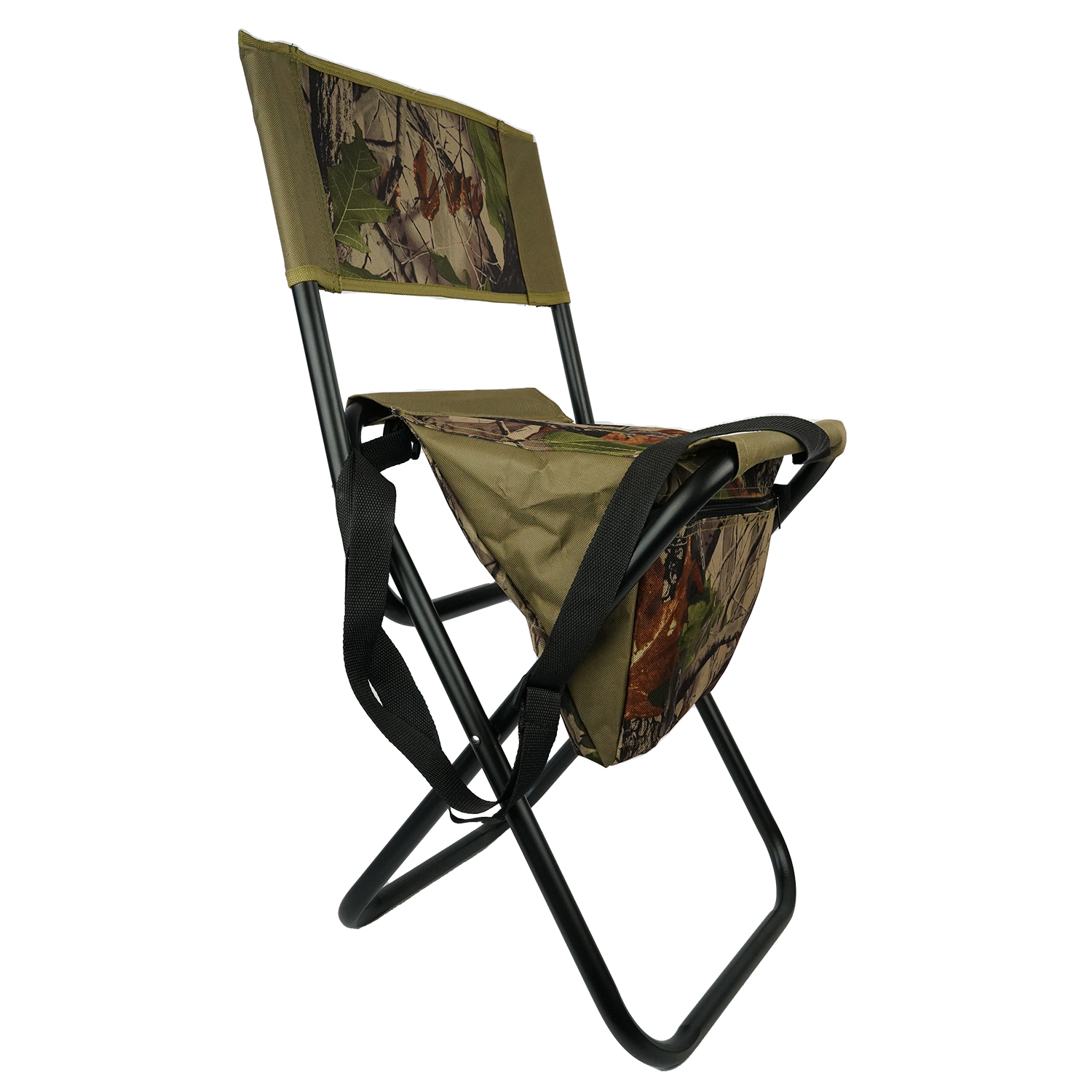 Chaise pliable Eurocatch - Tabouret de pêche - Avec sac et dossier - Camouflage