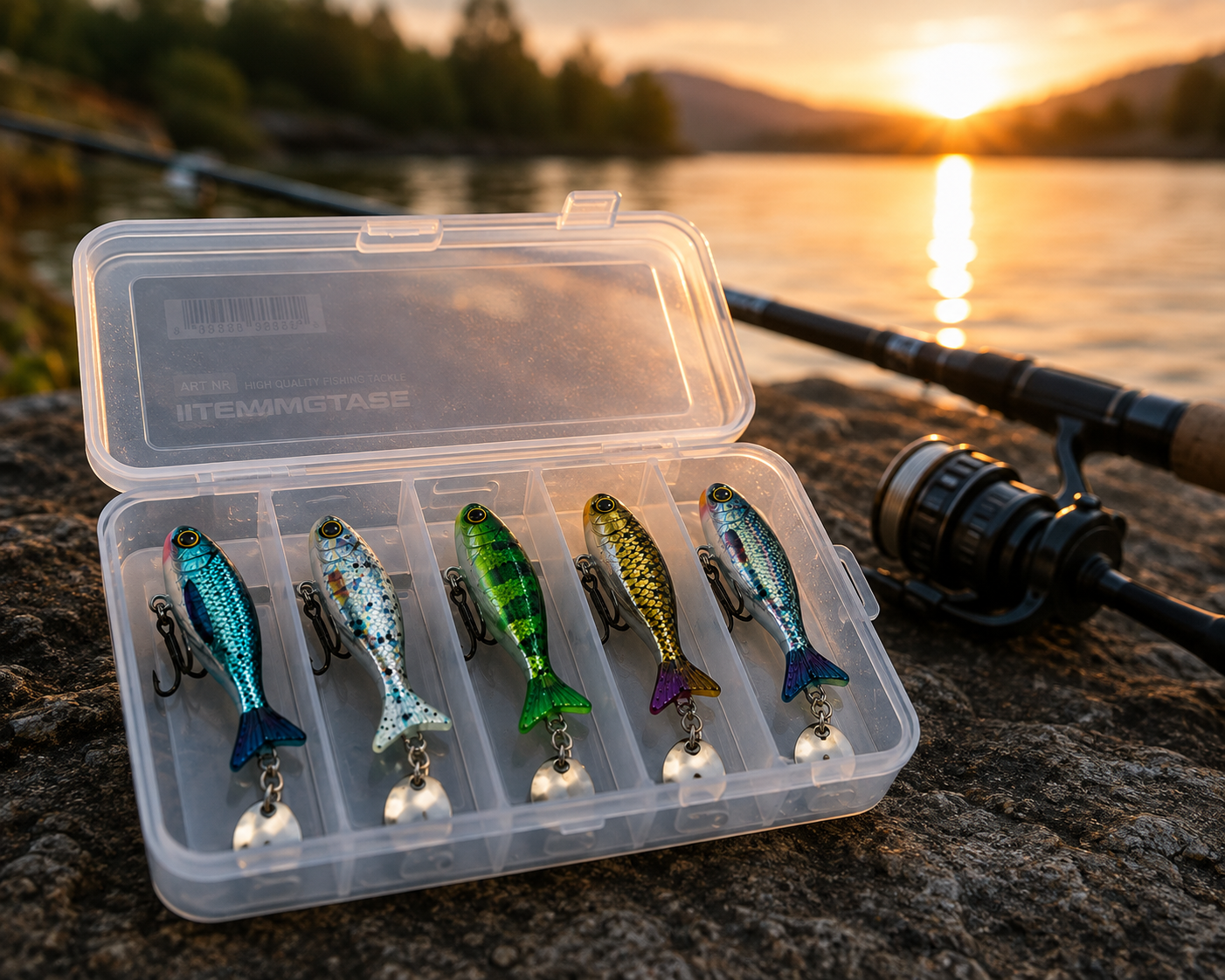 Fish-Xpro LifeMetal - 4,5cm - 23g - Set 5pcs - incl Tackle Box