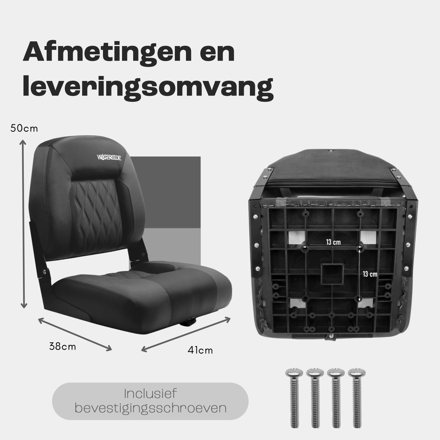 Waterside - Luxus Low Back - Siège pour bateau - Klark - Série Dark