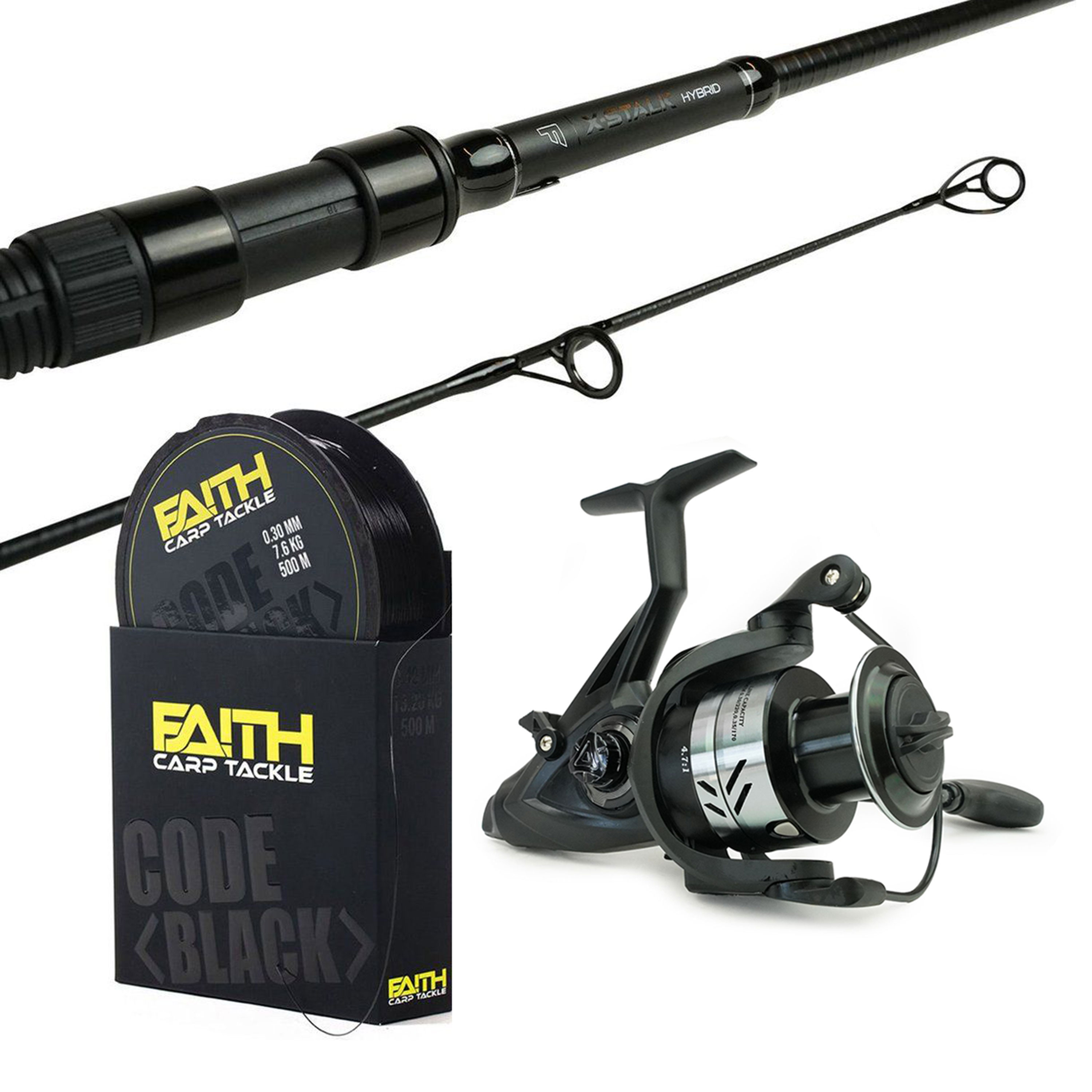 Faith Rod Set X-Stalk Hybrid 10Ft - 3.00lbs - Moulinet Faith Nobilis LL 3500 Freerunner  - Ligne Nylon 500m oneshot