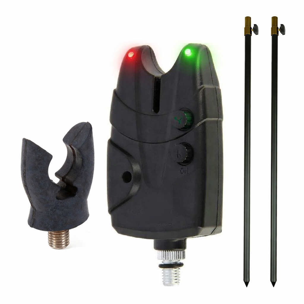 Eurocatch Bite Alarm Bankstick set 1 canne - Pêche de la carpe - Alarme de touche - Support canne