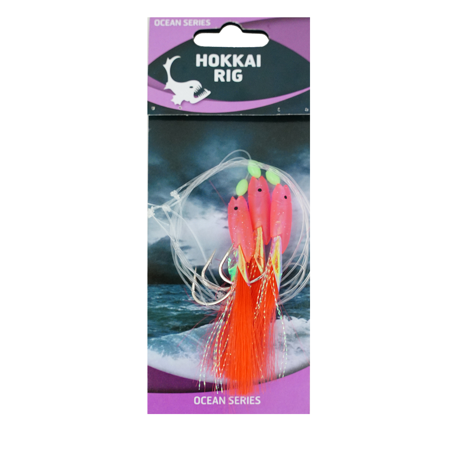 Eurocatch Fishing Hokkai Rig Leuchtendes Rot mit 3 Haken