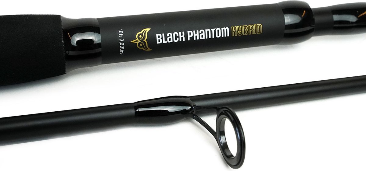 Eurocatch Black Phantom Hybrid - Ensemble de cannes - 10Ft - 3.00lbs - moulinet à bobine libre Nobilis LL 3500   - Ligne de pêche en nylon 500n oneshot