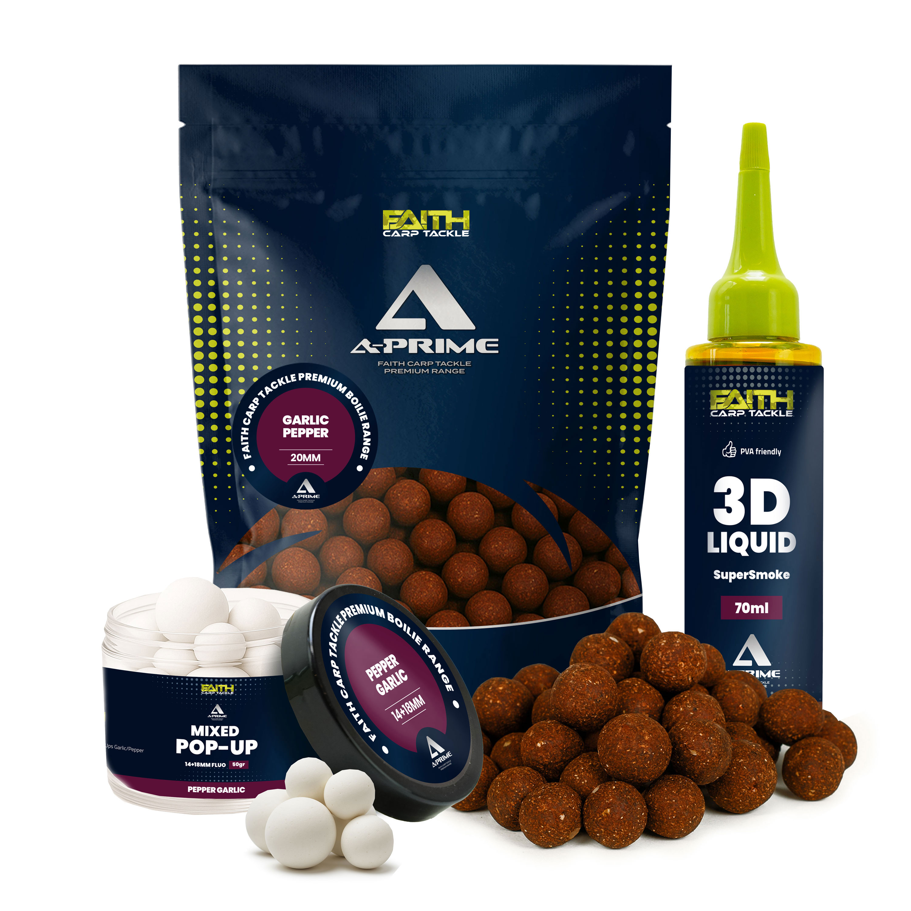 Offre combinée Faith A-Prime Bouillettes - Ail/Poivre