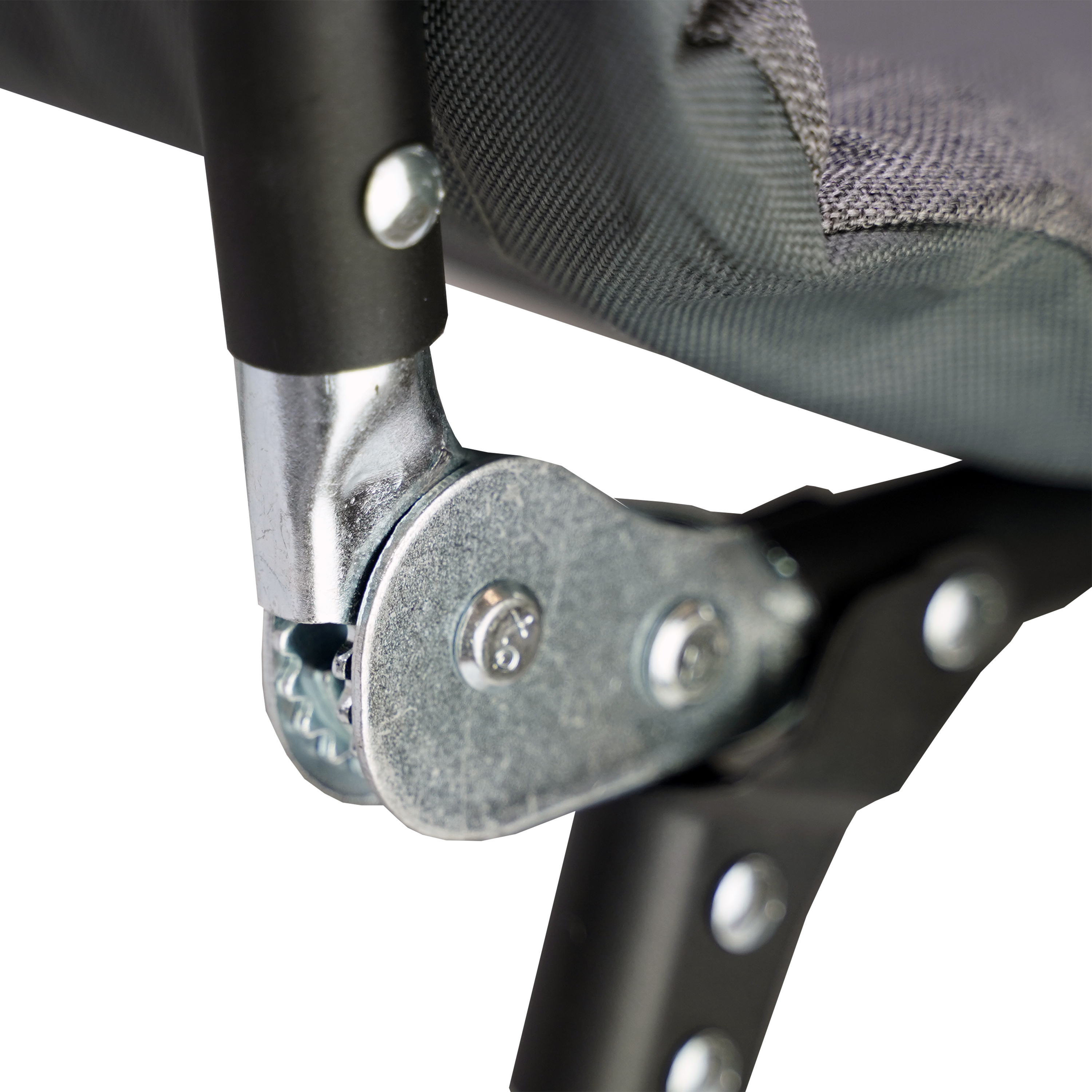 Lit de camping pliable Eurocatch – Dossier réglable 5 positions, 4 pieds robustes, poche latérale, appui-tête rembourré – Compact & Confortable – 195×65×27 cm