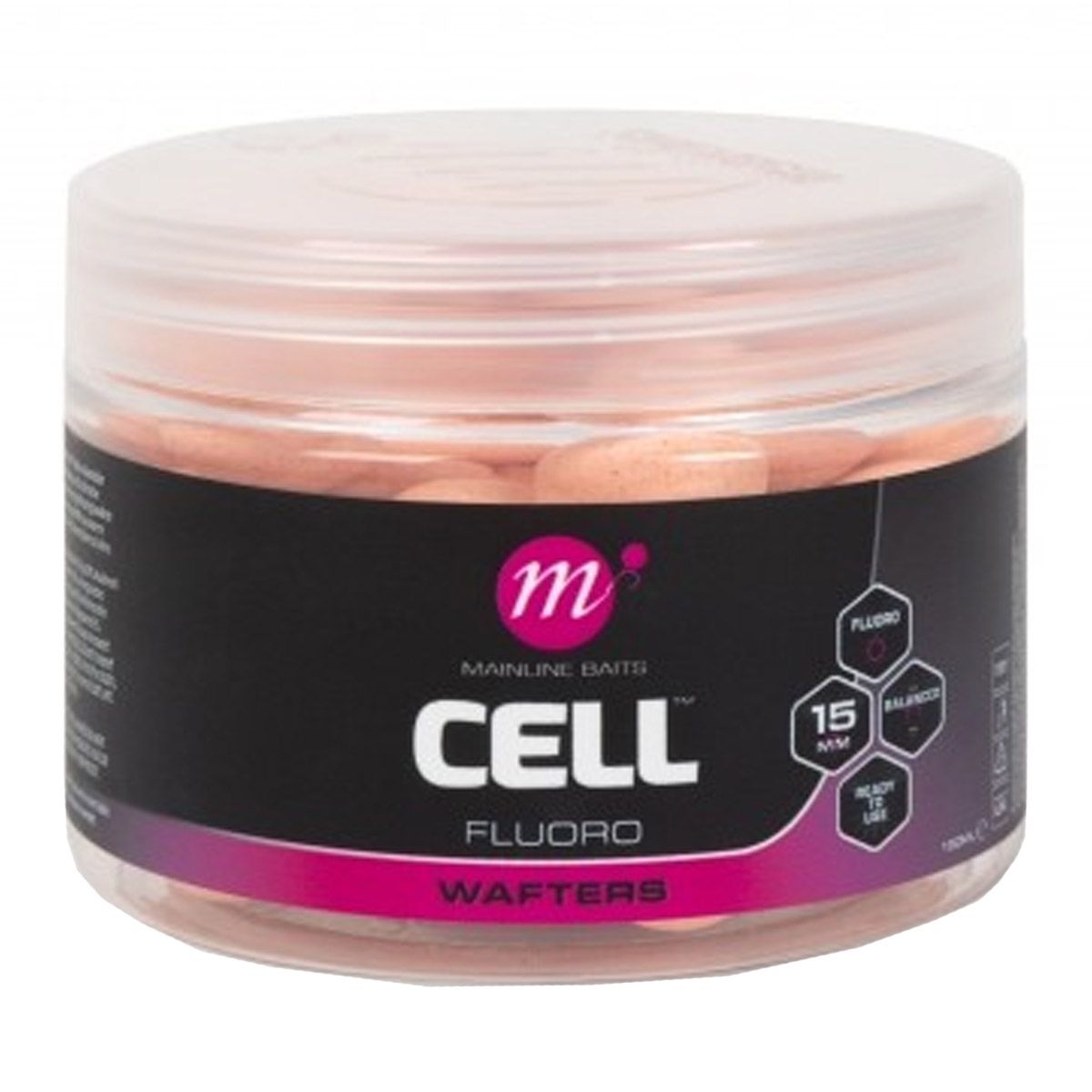 Mainline Fluoro Wafters Link - 15mm - Pink