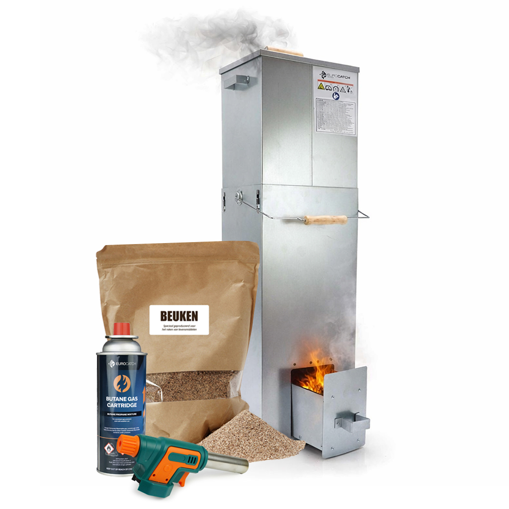 Eurocatch Telescopic Smoker Square - Set Complete Mot & Torch