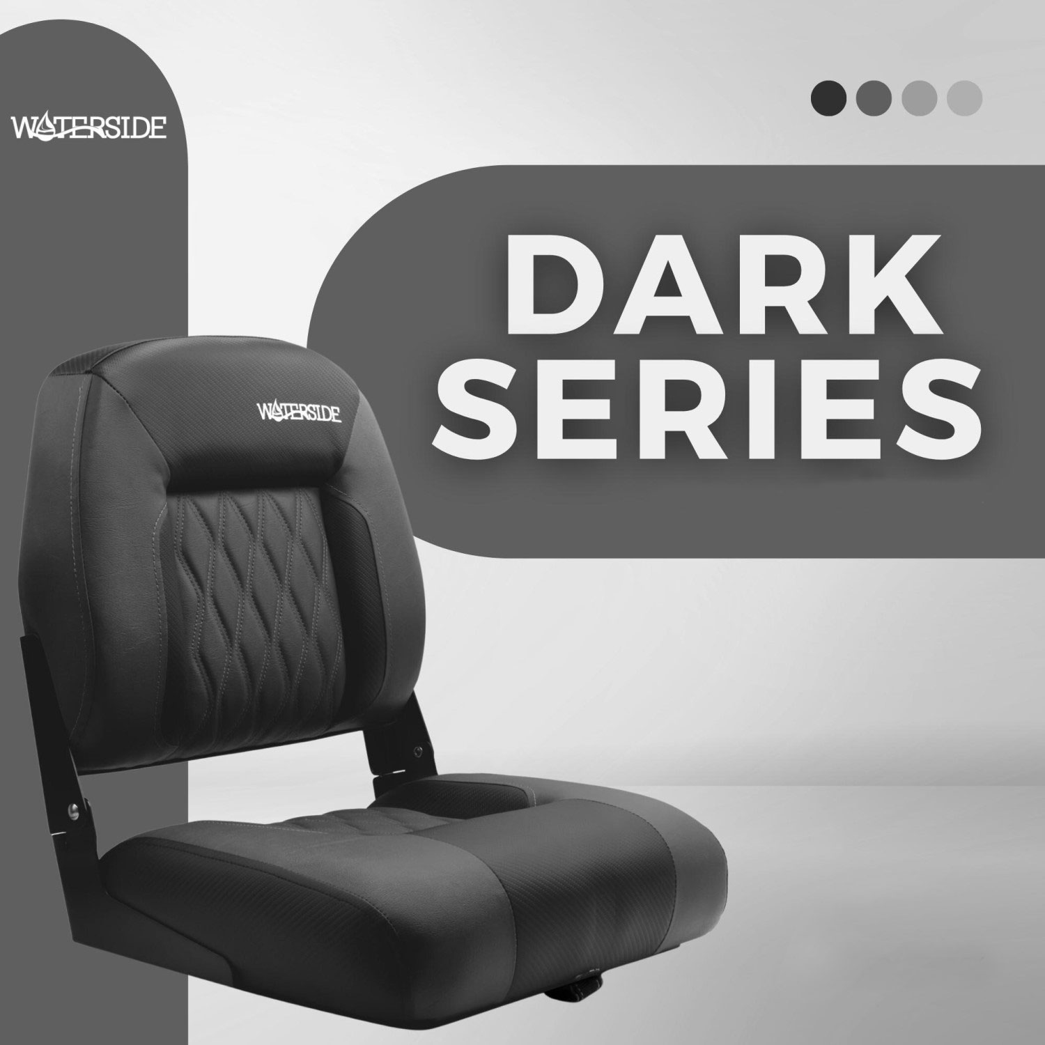 Waterside - Luxus Low Back - Siège pour bateau - Klark - Série Dark