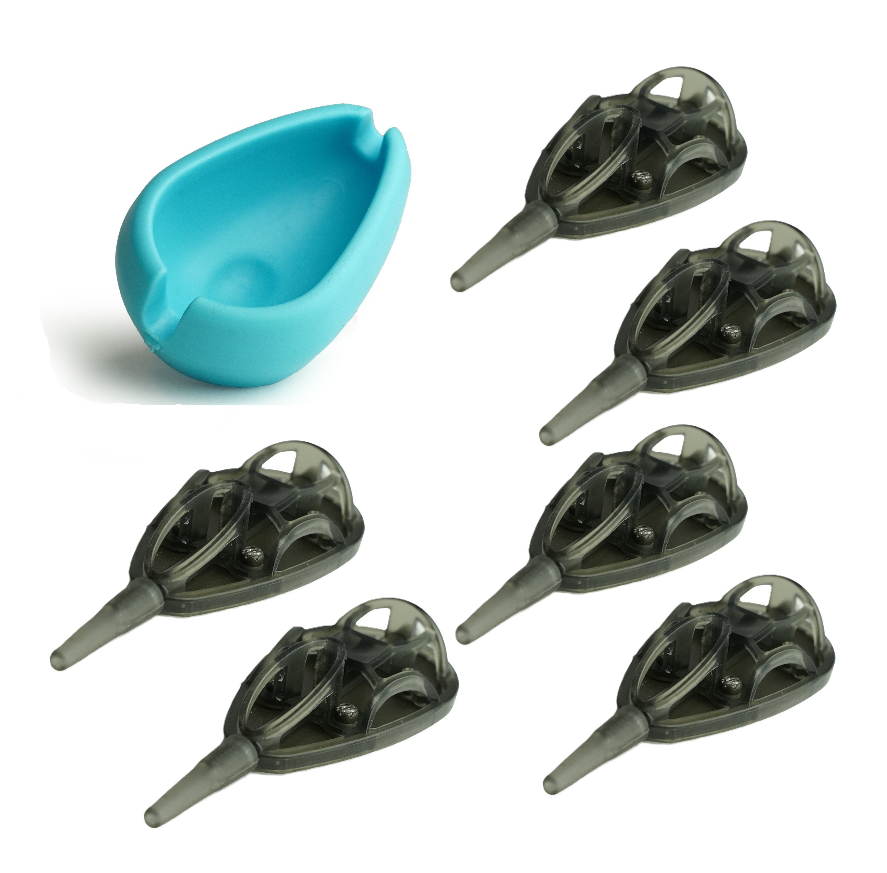 JVS Method Feeder Cage Set avec Moule L - Ensemble de Cage d'Alimentation avec Moule - Pêche au Method - 7 Pièces - Pêche au Feeder