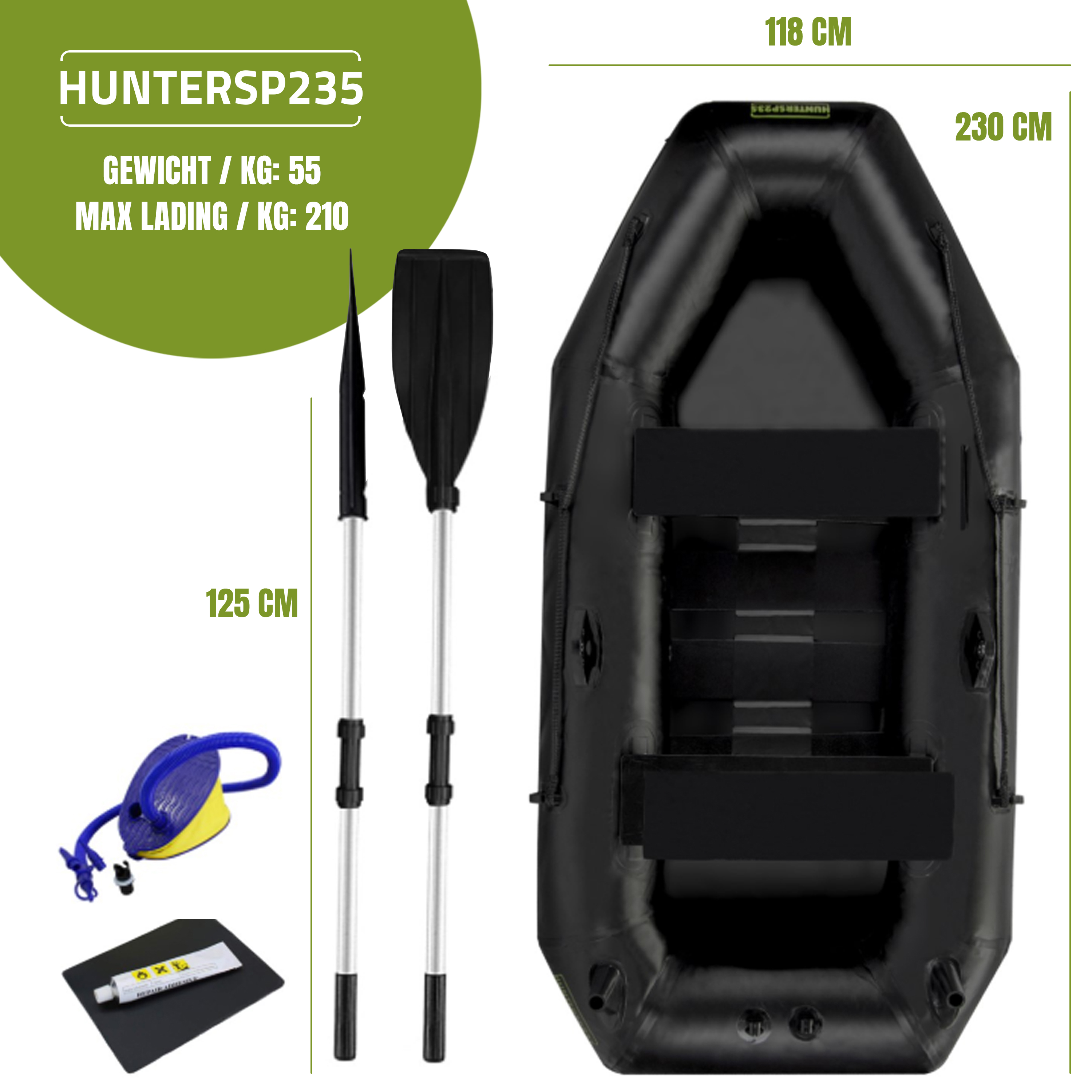 Hunter Inflatable Boat Sp 235 - Bateau en caoutchouc