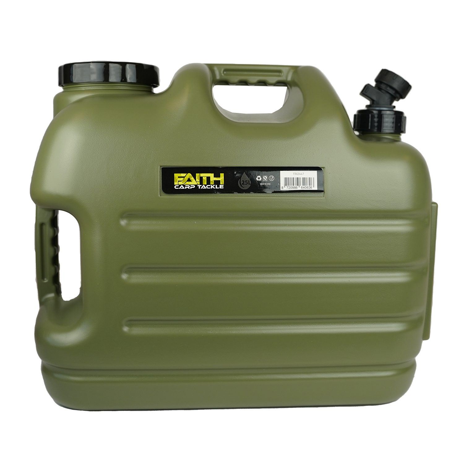 Faith | Jerrican avec Robinet | 25 L Polyéthylène Vert | Sécuritaire pour les Aliments