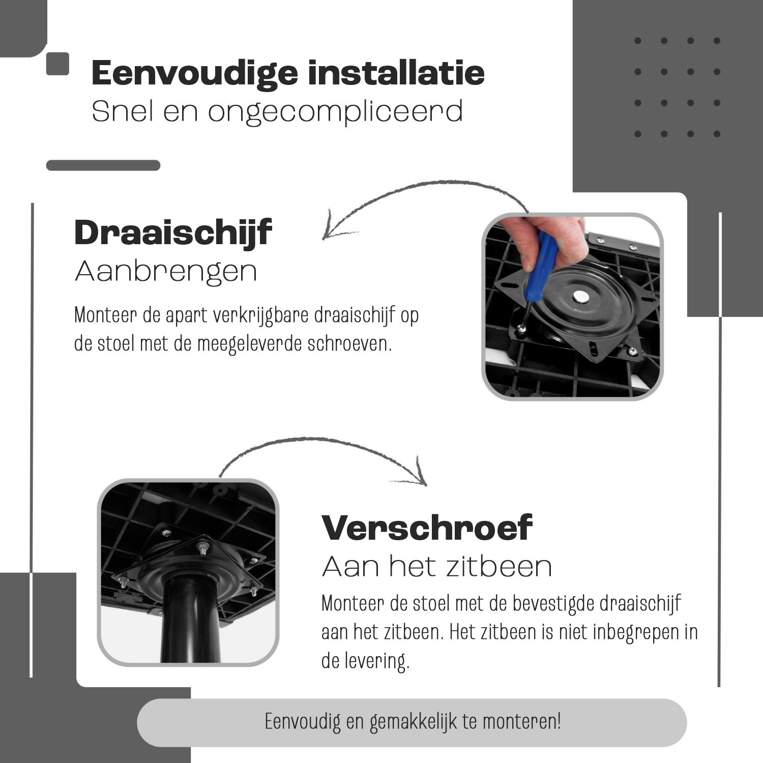 Waterside - Luxus Low Back - Siège de bateau - Fynn - Série Dark