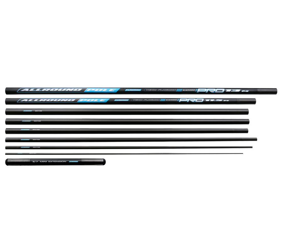 Sherman Pro 13m Pack - Poteau Fixe 13m Incl. Kit Ventouses + Kit Carpe + Topset et Mini Extension