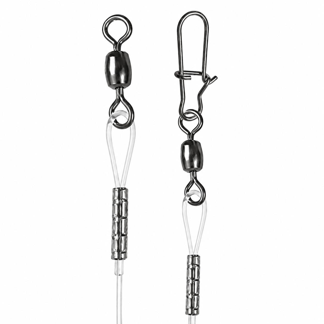 DLT Bas de ligne en fluorocarbone pour brochet sur carte – 45 pièces – 3 tailles