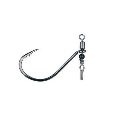 Swivel Shot Hooks - Black - Haakmaat 1/0 - Dropshot Haak      