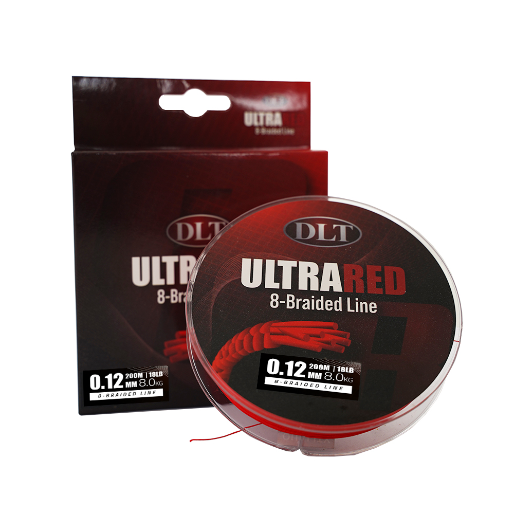 DLT UltraRed-8 geflochtene Schnur 200 m 0,12 mm