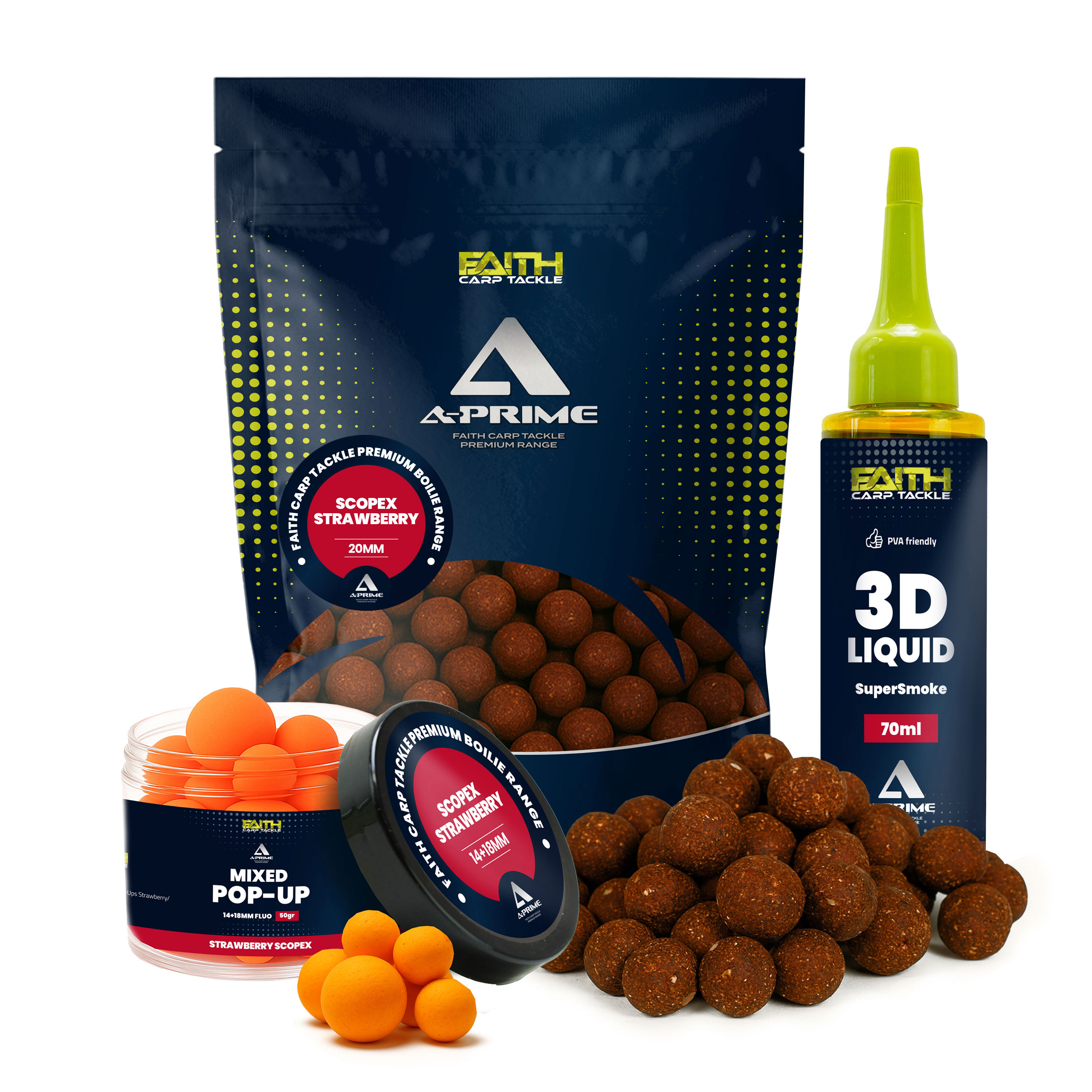 Offre combinée Faith A-Prime Bouillettes - Fraise/Scopex