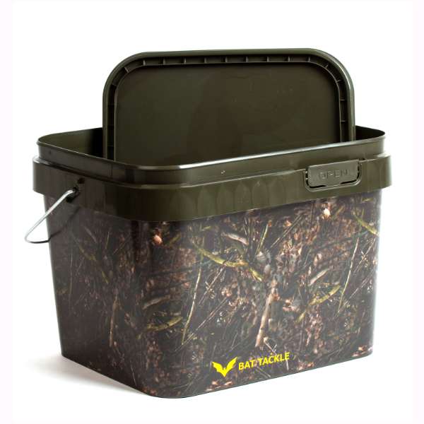 X2 Bat Tackle Camoflage Bucket - Par 3 pièces - 10L - Camo - Seau de stockage - Seau d'alimentation - Seau à appâts - Seau à bouillettes - Seau à appâts