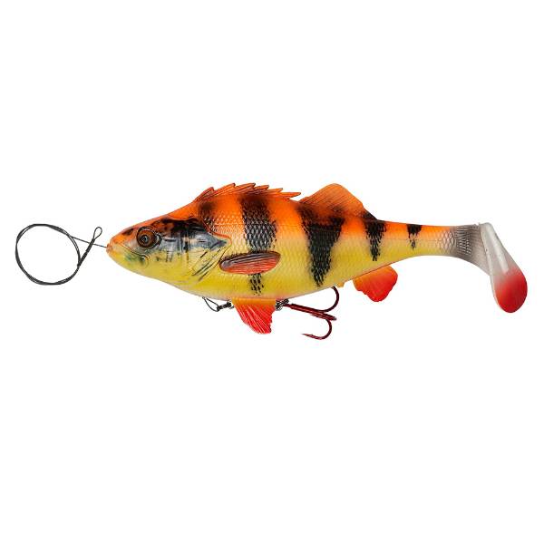 Savage Gear 4D Line Thru Perch Shad 20cm 100g Slow Sink Albino