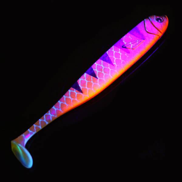 Zander Gummifisch - Shad - UV Barsch - 12cm - 5pc