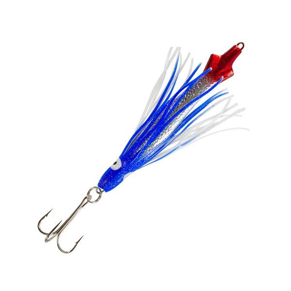 Octopus Pilker - 125g - Bleu/ Rouge/ Argent