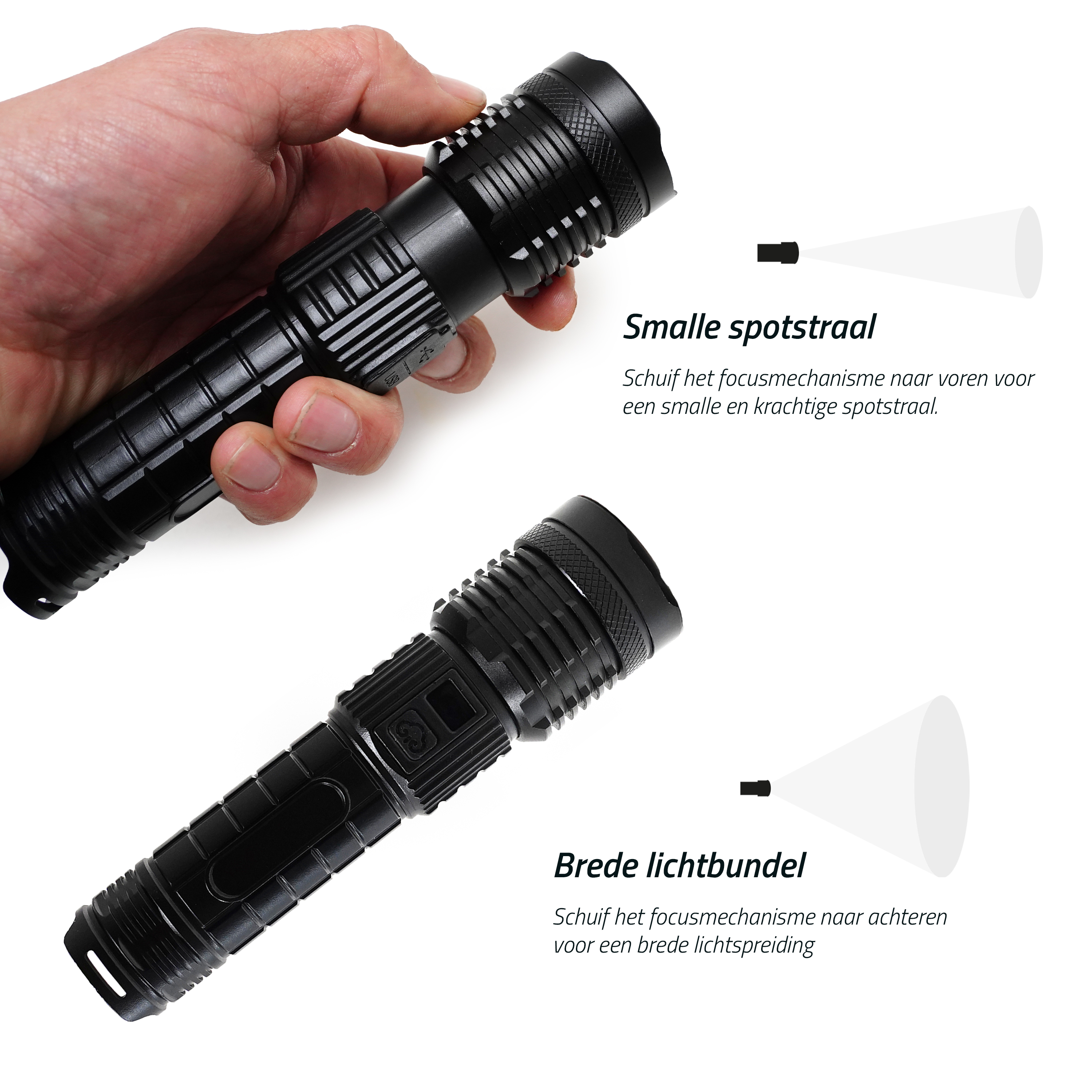 Faith High Power Laser LED -  10W - Flashlight - Rechargeable 