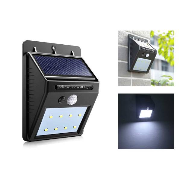 Lampe murale - Lampe d'extérieur Energie solaire avec capteur - Lampe solaire