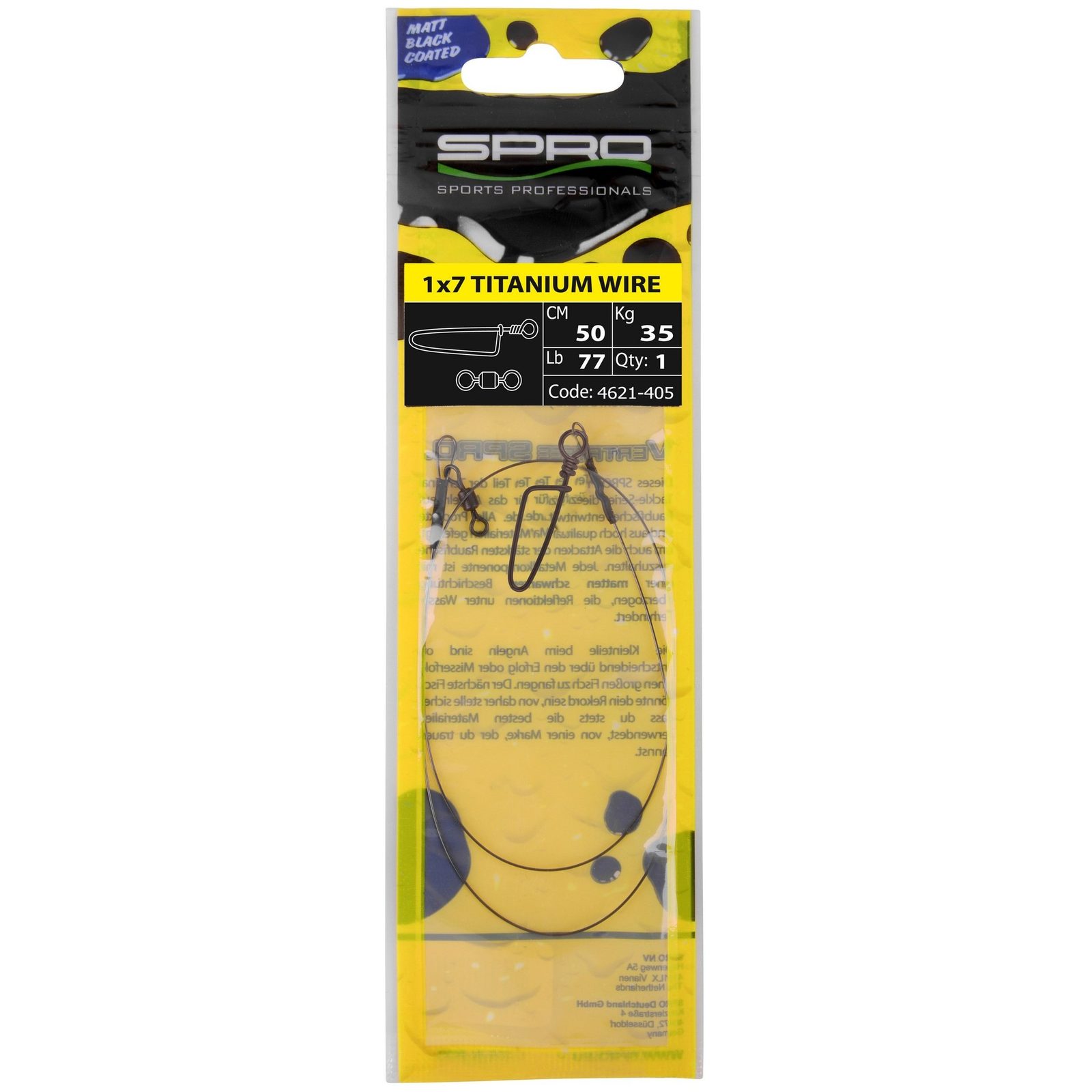 MB Leader Ti - 1x7W - 18lb - 30cm - Bas de Ligne