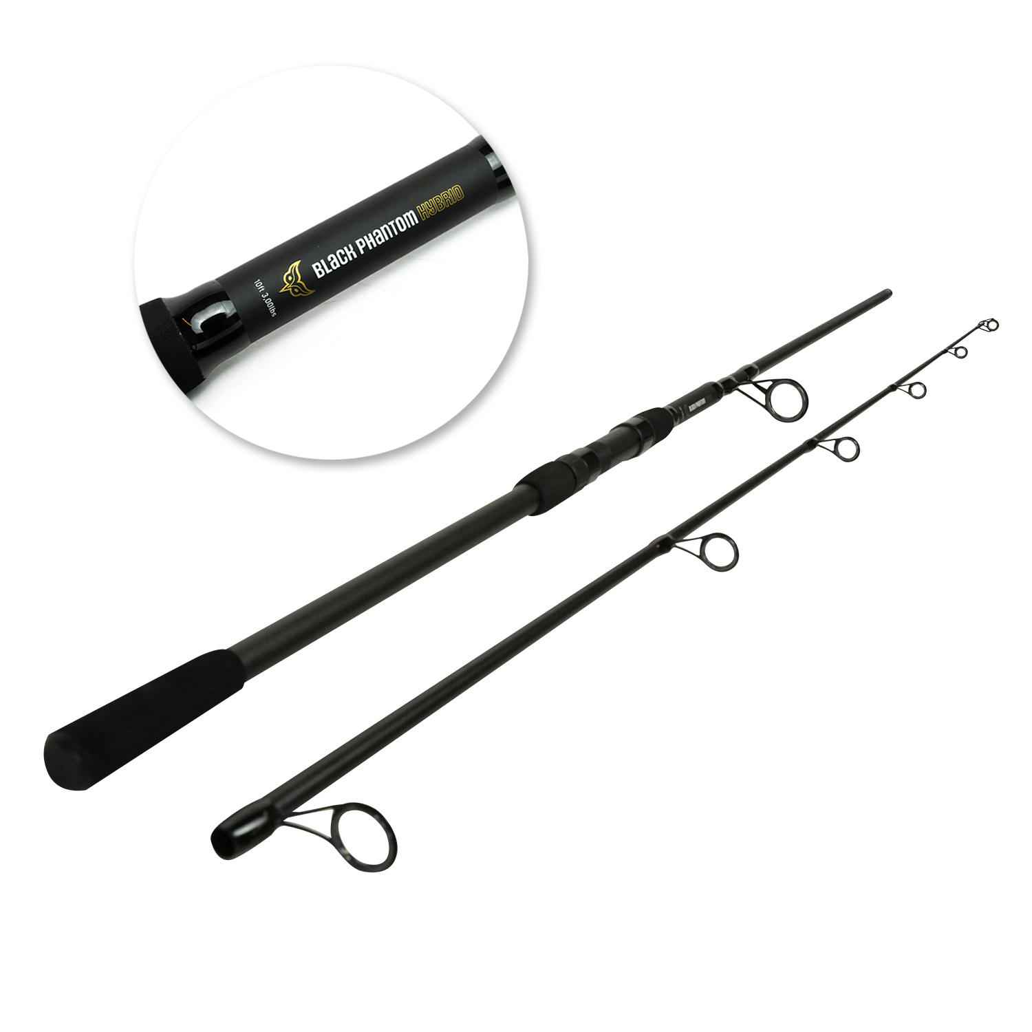 Canne Carpe Hybride Black Phantom 10Ft 3.00lbs - Canne Carpe 3.00m - Canne Killer