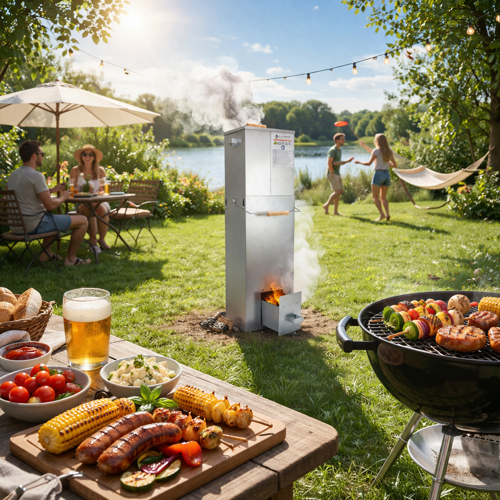 Eurocatch Fumoir Télescopique Carré – Kit Complet pour Fumer Poisson & Viande