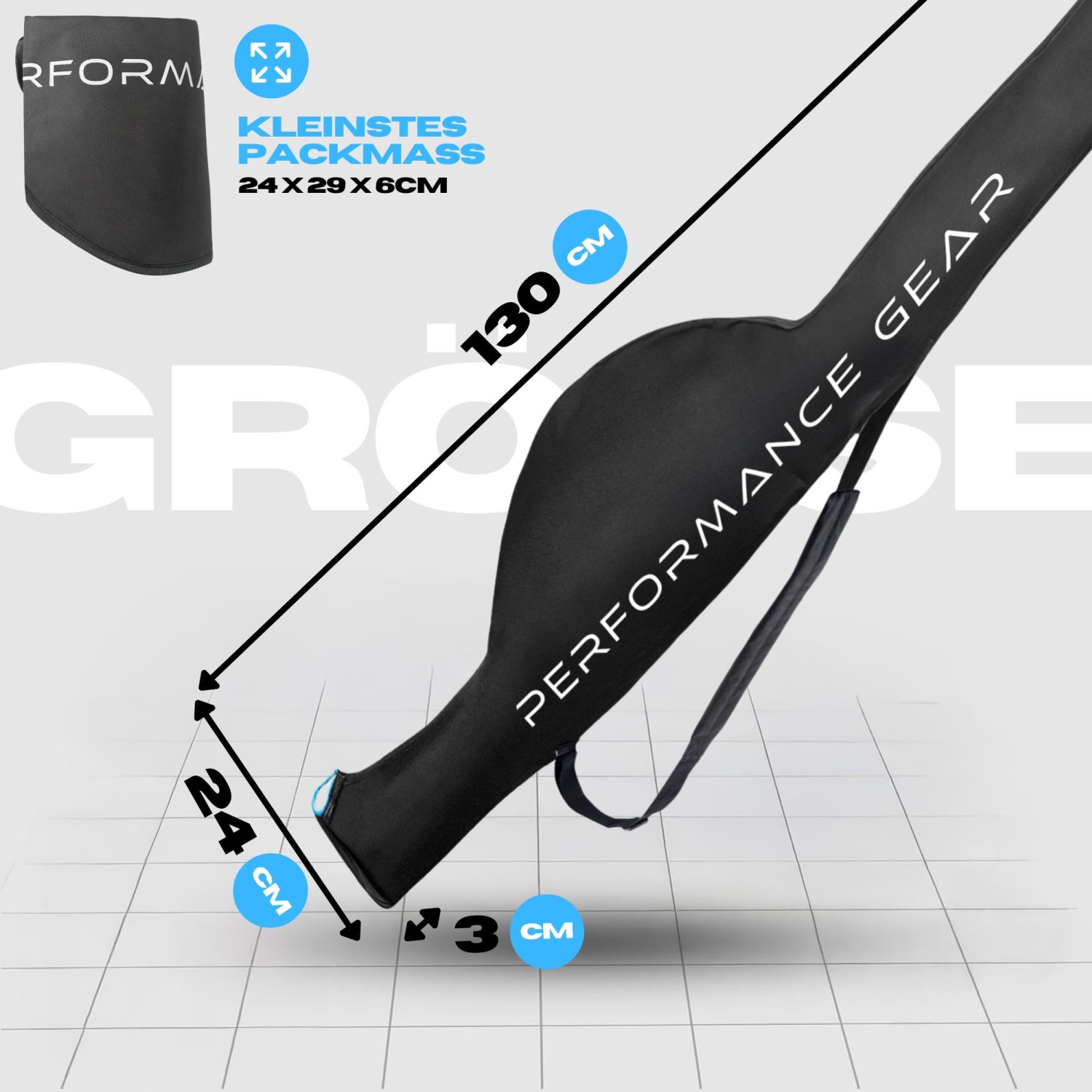 Pro Tackle Fourreau pour canne 1-Canne - Longueur 130cm