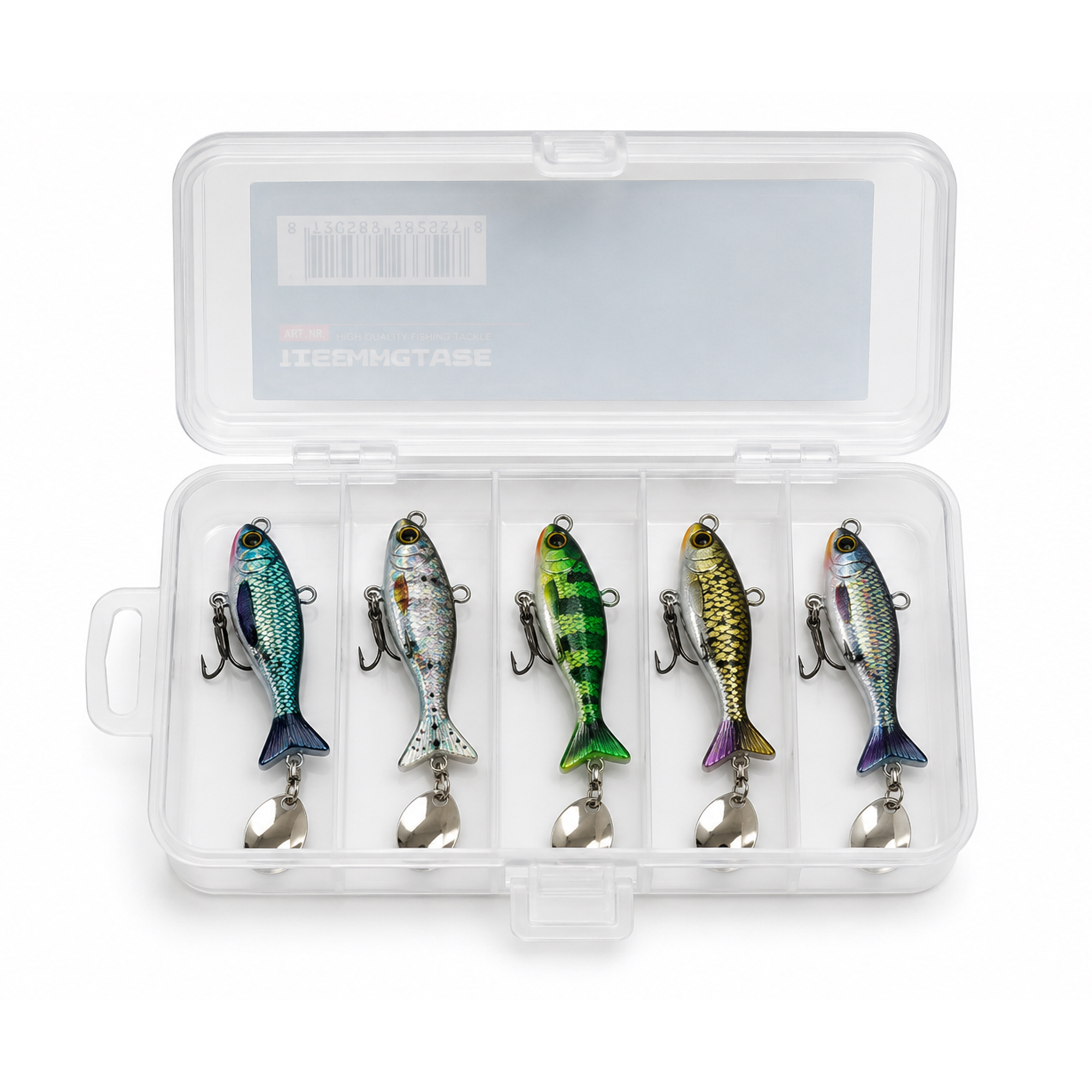 Fish-Xpro LifeMetal - 4,5cm - 23g - Set 5pcs - incl Tackle Box