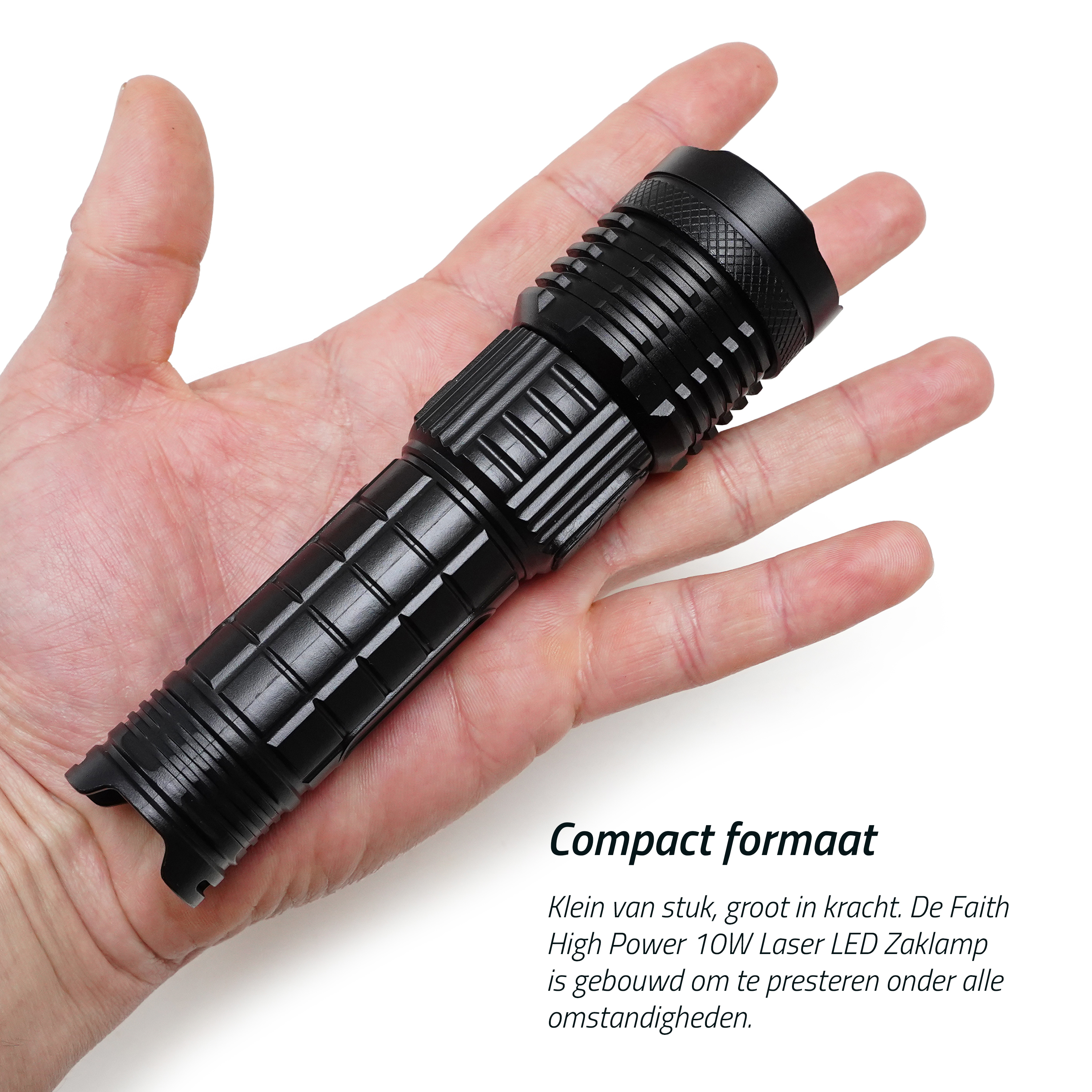 Faith High Power Laser LED -  10W - Flashlight - Rechargeable 